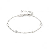 Nomination Bella Details Mixed Chain Bracelet, Sterling Silver CZ