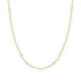 Nomination Bella Details Elongated Chain Necklace, Sterling Silver Gold Plated CZ
