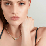 Nomination ChicNCharm Joyful Necklace, Sterling Silver Gold Plated CZ