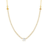 Nomination ChicNCharm Joyful Necklace, Sterling Silver Gold Plated CZ