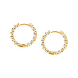 Nomination ChicNCharm Joyful Hoop Earrings, Sterling Silver Gold Plated CZ