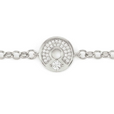 Nomination Sentimental Disc Bracelet, Sterling Silver CZ SALE