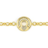 Nomination Sentimental Heart Bracelet, Sterling Silver Gold Plated CZ SALE