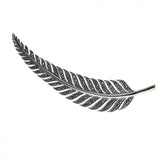 Vintage Design Sterling Silver Marcasite Feather Brooch