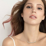 Nomination Colour Wave Necklace, Sterling Silver Gold Plated CZ