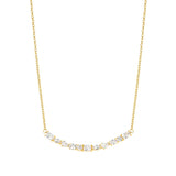 Nomination Colour Wave Necklace, Sterling Silver Gold Plated CZ