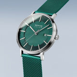 Bering Solar Teal Watch & Bracelet Gift Set SALE