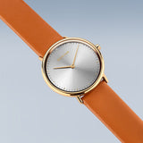 Bering Ultra Slim Gold Watch & Strap Gift Set SALE