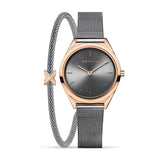 Bering Classic Grey Watch & Bracelet Gift Set SALE