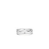 Ti Sento Sterling Silver Crossover CZ Ring 5mm