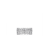 Ti Sento Three Row CZ Stacking Effect Band Ring SALE