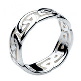 Dew Celtic Open Wavy Knotwork Band Ring 12mm