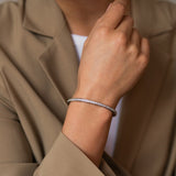 Ti Sento Classic CZ Tennis Hinged Bangle