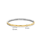 Ti Sento Deco Gold Plated Hinged Bangle SALE