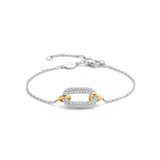 Ti Sento Elongated Link CZ Bracelet SALE