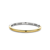 Ti Sento Rounded Gold Plated Oval Hinged Bangle SALE