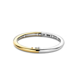 Ti Sento Rounded Gold Plated Oval Hinged Bangle SALE