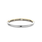 Ti Sento Rounded Gold Plated Oval Hinged Bangle SALE