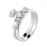 Dew Celtic Claddagh Two Piece Stacking Ring SALE