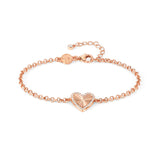 Nomination Truejoy Heart Bracelet, Sterling Silver Rose Plated CZ
