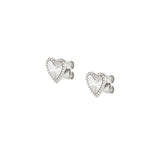 Nomination Truejoy Heart Stud Earrings, Sterling Silver CZ SALE