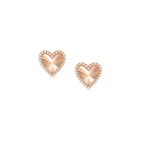 Nomination Truejoy Heart Stud Earrings, Sterling Silver Rose Plated CZ SALE