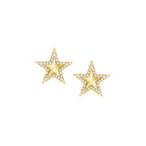 Nomination Truejoy Star Stud Earrings, Sterling Silver Gold Plated CZ SALE