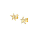 Nomination Truejoy Star Stud Earrings, Sterling Silver Gold Plated CZ SALE