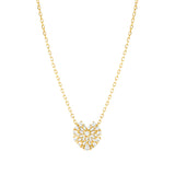 Nomination Ray of Light Heart Small Necklace, Sterling Silver Gold Plated CZ