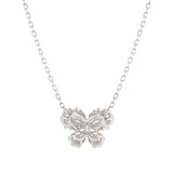 Nomination Ray of Light Butterfly Small Necklace, Sterling Silver CZ