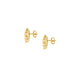 Nomination Ray of Light Heart Stud Earrings, Sterling Silver Gold Plated CZ