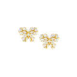 Nomination Ray of Light Butterfly Stud Earrings, Sterling Silver Gold Plated CZ