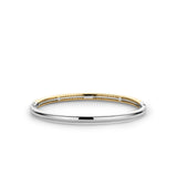 Ti Sento Multi Row Gold Plated CZ Hinged Bangle