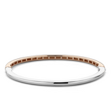 Ti Sento Narrow Hinged Rose Gold Plated Bangle SALE