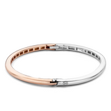 Ti Sento Narrow Hinged Rose Gold Plated Bangle SALE