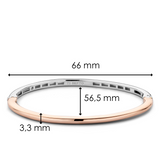 Ti Sento Narrow Hinged Rose Gold Plated Bangle SALE