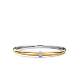 Ti Sento Tapered CZ Bangle Sterling Silver Gold Plated SALE