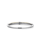 Ti Sento Tapered CZ Bangle Sterling Silver Gold Plated SALE