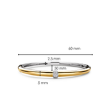 Ti Sento Tapered CZ Bangle Sterling Silver Gold Plated SALE