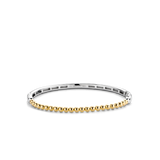 Ti Sento Beaded Gold Plated Hinged Bangle SALE