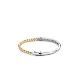 Ti Sento Beaded Gold Plated Hinged Bangle SALE