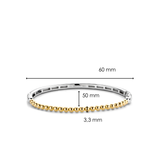 Ti Sento Beaded Gold Plated Hinged Bangle SALE