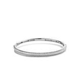 Ti Sento Narrow Ribbed Hinged Bangle SALE