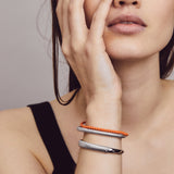 Ti Sento Narrow Ribbed Hinged Bangle SALE