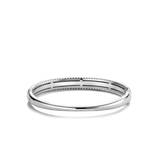 Ti Sento Wide Ribbed Hinged Bangle SALE