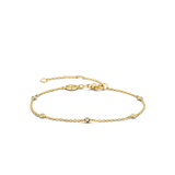 Ti Sento Petite CZ Station Gold Plated Bracelet