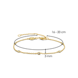 Ti Sento Petite CZ Station Gold Plated Bracelet