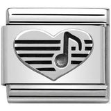 Nomination Classic Silver Music Heart Charm