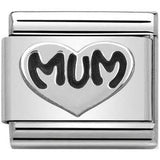 Nomination Classic Silver Mum Heart Charm