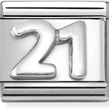 Nomination Classic Silver Number Twenty One Charm